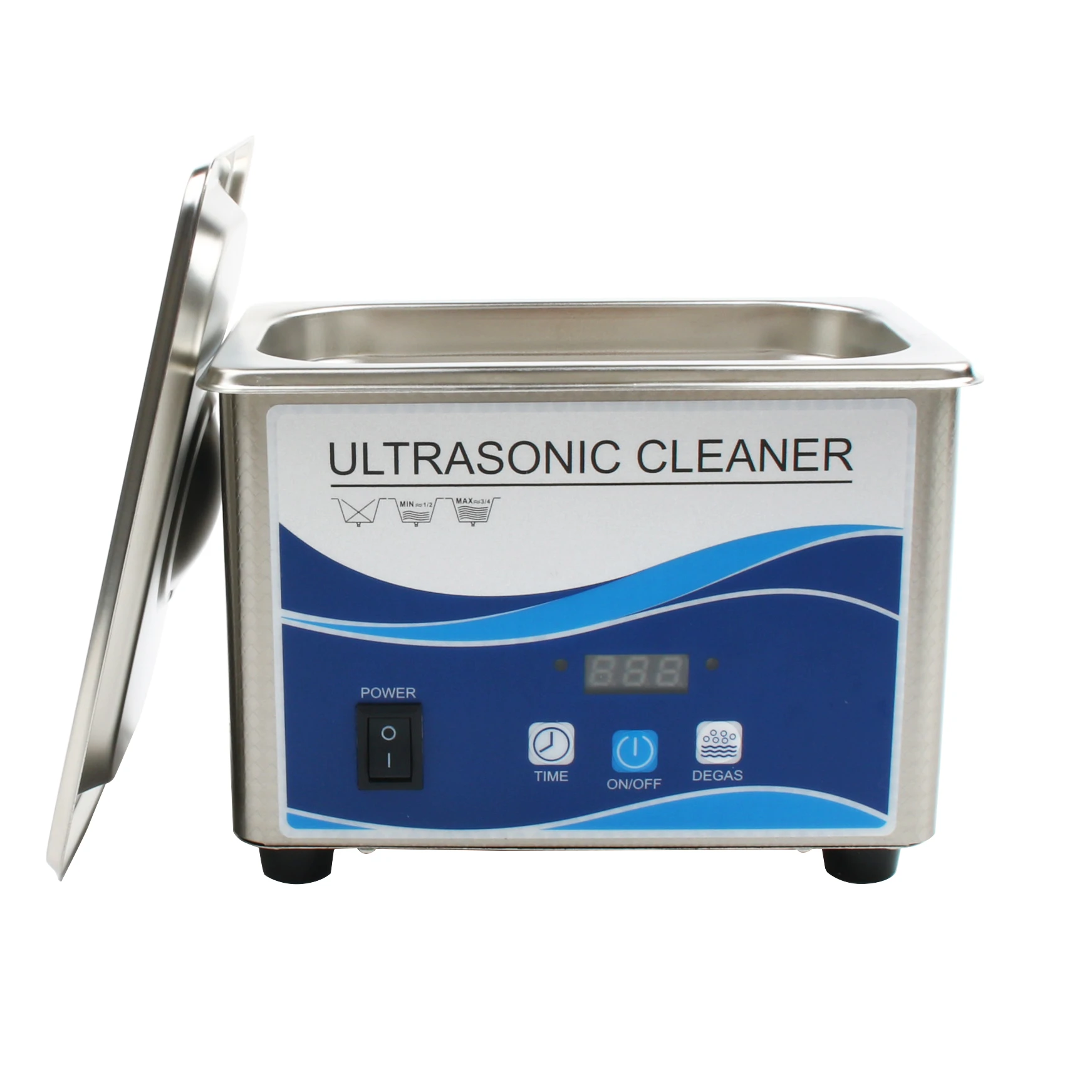 0.8L ultrasonic cleaner bath digital ultrasound wave stainless steel