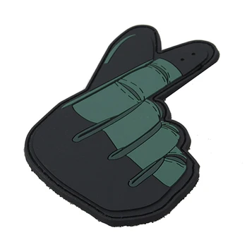 

hunting fans ar15 accessories airsoft hook & loop Q version Magic Sticker PVC Armband paste Tactical Applique Emblem Badge