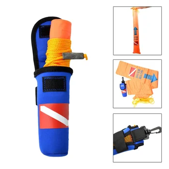 

Open Ended Scuba Diving SMB Scuba Diving Surface Marker Buoy Signal Tube Safety Gear For Underwater 1.4M/55"