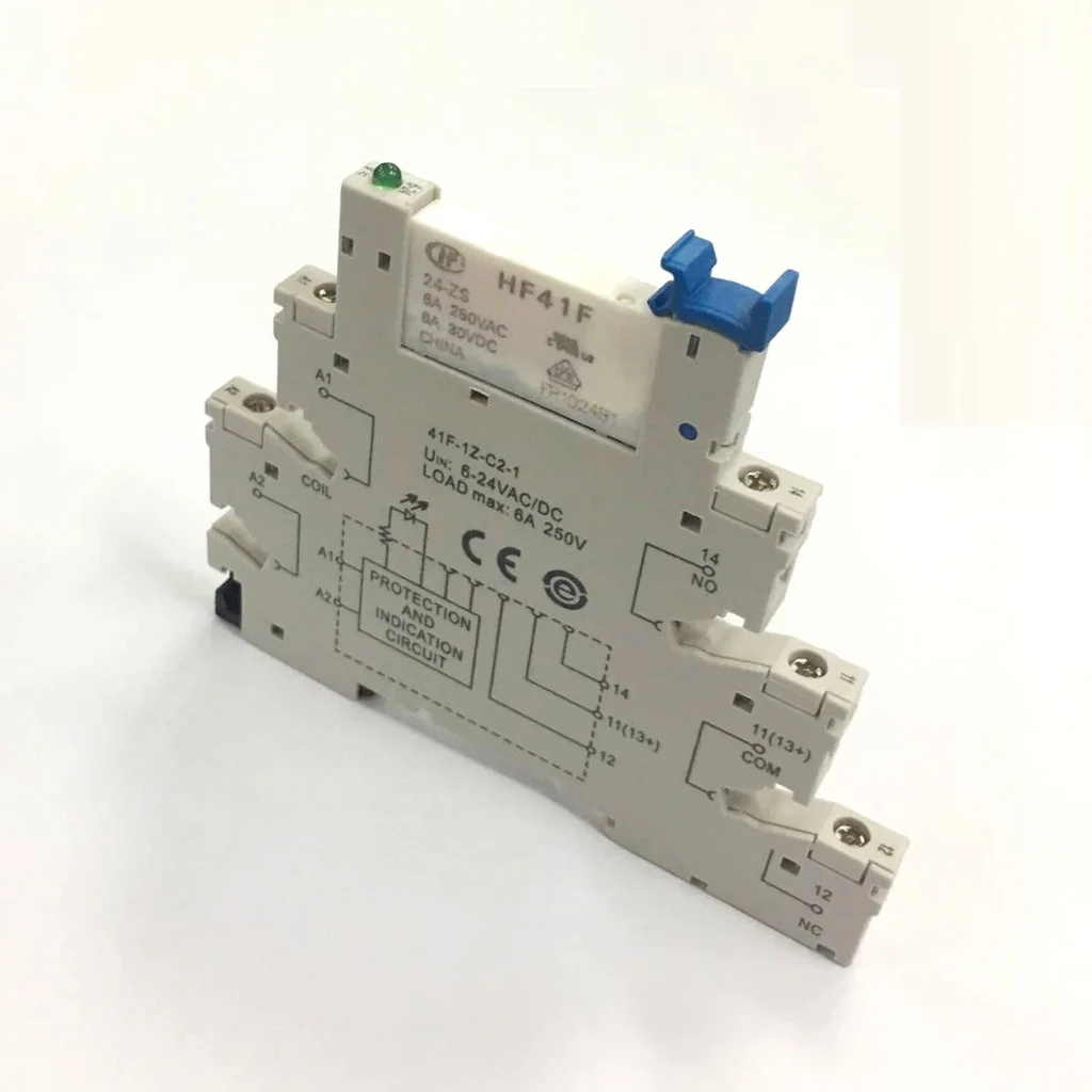 10 Pieces Hongfa HF41F PCB Relay 5 PIN Relay Socket 6A 250VAC; 6A 30VDC for Industrial Automation