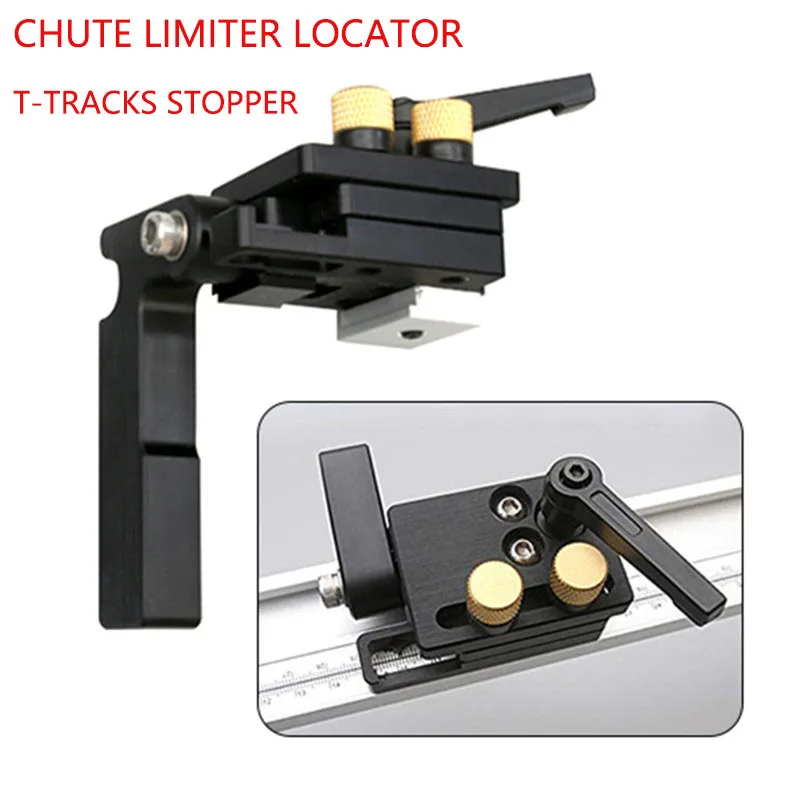 

Hot Miter Track Stop Scale Chute Limit For T-slot T-Tracks Stopper Chute Limiter Locator DIY Woodworking Machinery Manual Tools