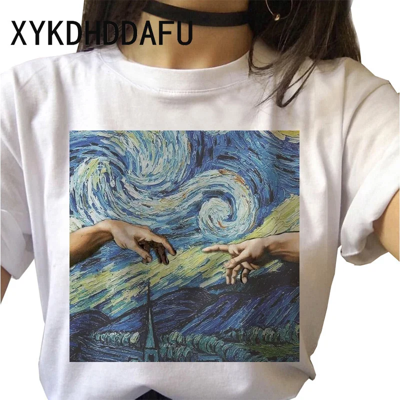 Van Gogh T Shirt Women New Fashion Art Graphic Tshirt  Ulzzang Aesthetic  Female Clothes Casual Grunge Aesthetic T-shirt Top Tee