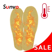 Sunvo, Самонагревающиеся стельки, зимняя теплая обувь с подогревом, колодки для мужчин и женщин, теплая рефлексологическая натуральная турмалиновая стелька