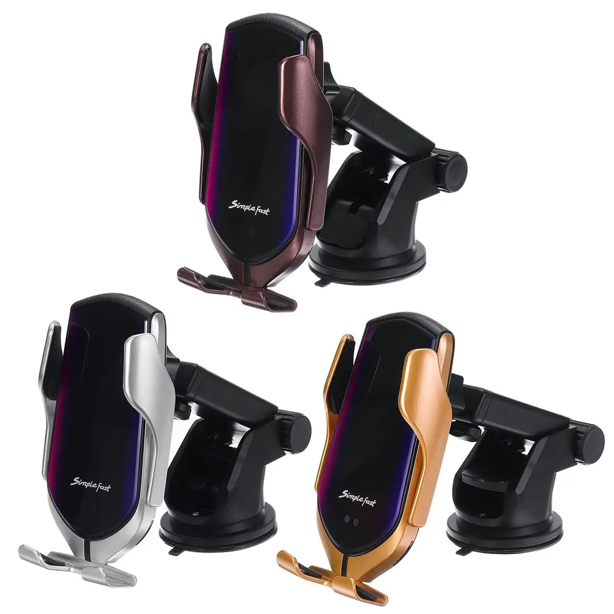 Automatic Clamp Car Wireless Charger 10W Quick Charge GPS Mount for Iphone XR XS For Huawei P30Pro Infrared Sensor Phone Holder