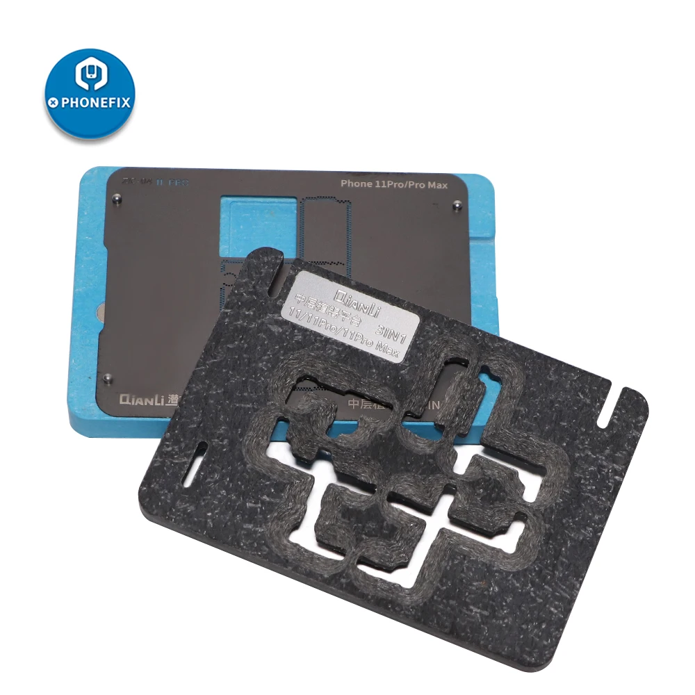 QianLi Middle Frame Reballing Platform BGA Stencil Planting Table for iPhone 11/11Pro/11 Pro Max Motherboard Fixture | Инструменты