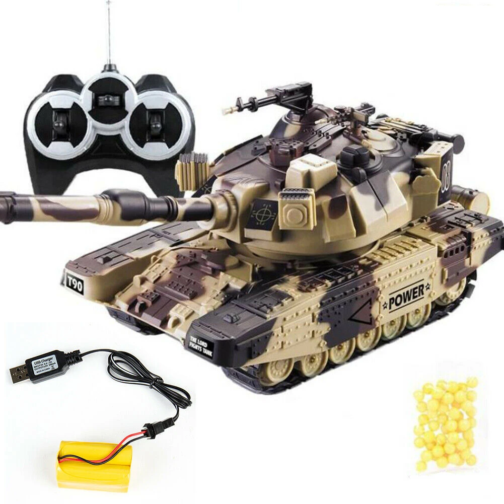 1:32 Military War RC Battle Tank Heavy Large Interactive Remote Control Toy Car with Shoot Bullets Model Electronic Boy Toys