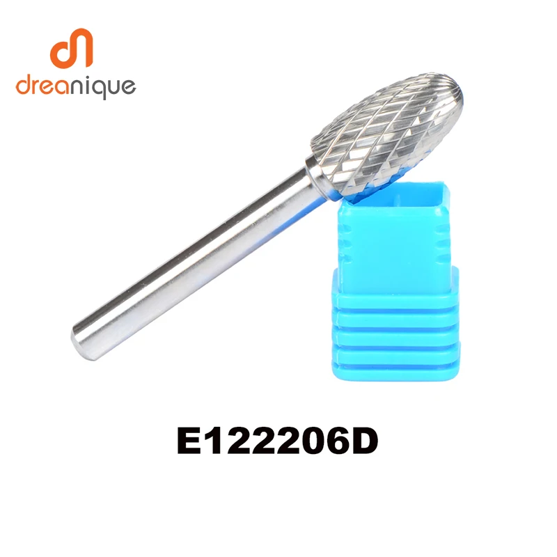 

2pcs/lot E122206 oval 12*22mm carbide rotary burr file cutter grinding and abrasive tools milling bits burs bur 6mm shank