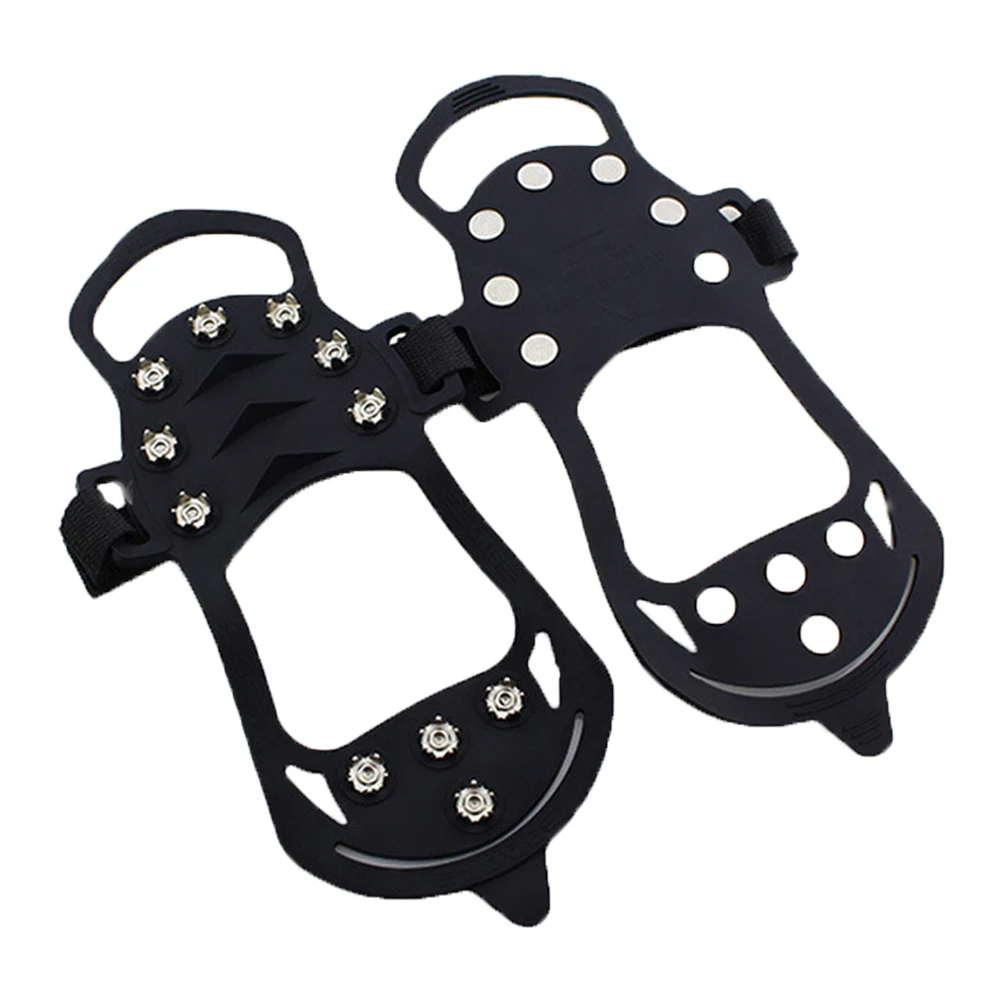 

11 Teeth Silicone Hiking Climbing Shoe Cover Cleats Crampons Spikes Walking Outdoor Anti-slip Stud Ice Gripper