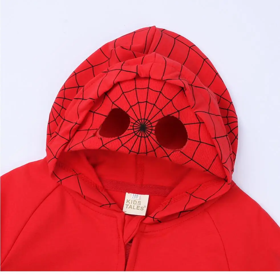 Куртки для мальчиков; теплые зимние пальто для мальчиков; детская одежда с длинными рукавами и капюшоном; Новая Плотная хлопковая куртка «Человек-паук» для мальчиков