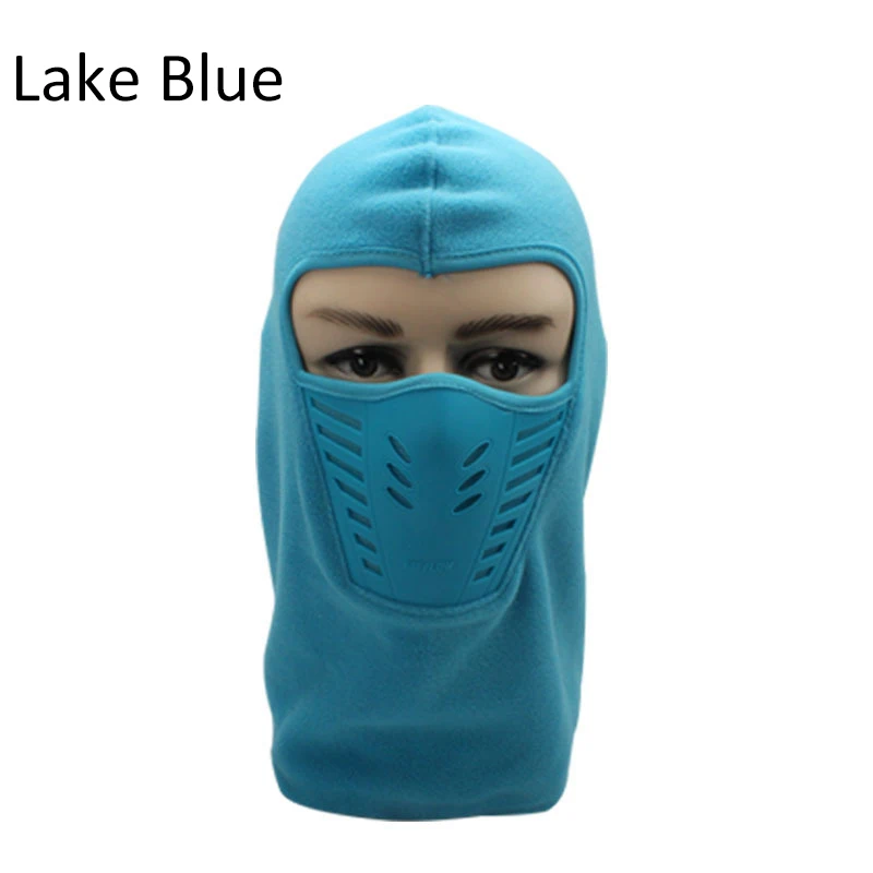 1 шт. зимняя теплая дышащая Балаклава лицевая маска для мужчин и женщин унисекс уличная велосипедная маска черная маска рот крышка головы - Цвет: Lake-Blue