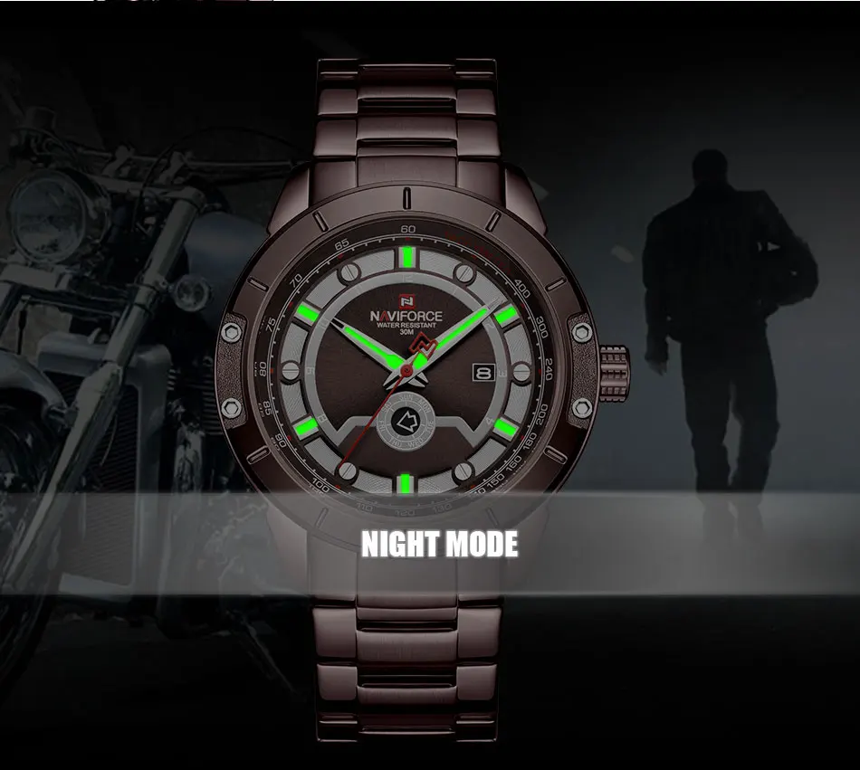 Новинка NAVIFORCE Лидирующий бренд мужские часы Аналоговые часы с датой кварцевые часы мужские армейские военные наручные часы мужские спортивные наручные часы Relogio