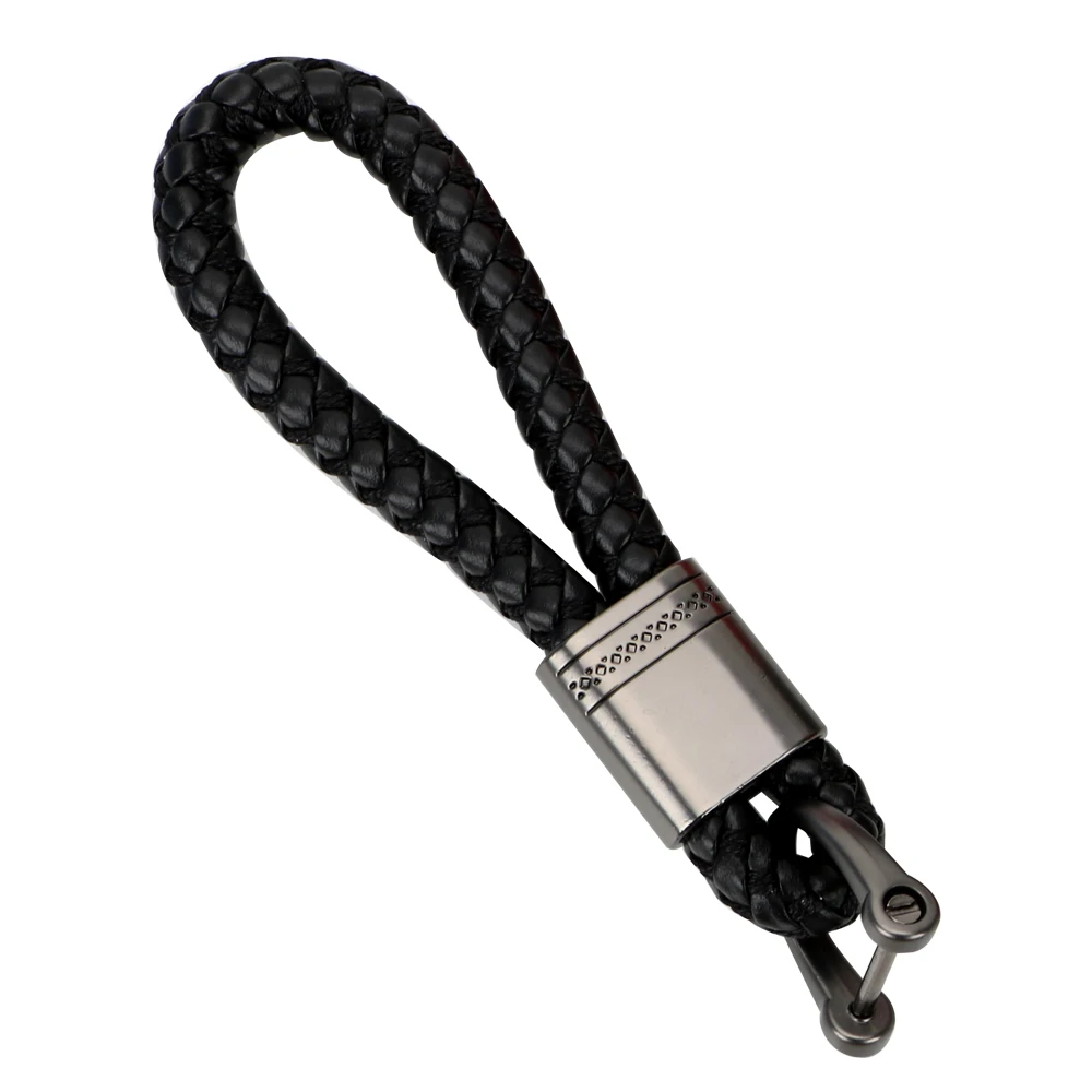 Black Long keyring YOSOLO металлический брелок для ключей с толстым стержнем, аксессуары для интерьера, классическое кольцо для ключей в форме D подковы, держатель для ключей - Название цвета: Black Long keyring