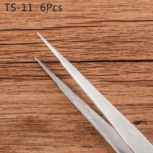 Антистатические 6 шт. антистатические пинцеты из нержавеющей стали инструменты для технического обслуживания промышленные прецизионные изогнутые прямые пинцеты Инструменты для ремонта