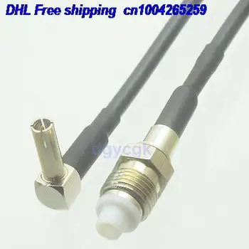 

EMS/ DHL 50pcs FME female jack to TS9 male plug right angle RG174 Jumper pigtail 8" cable 22j