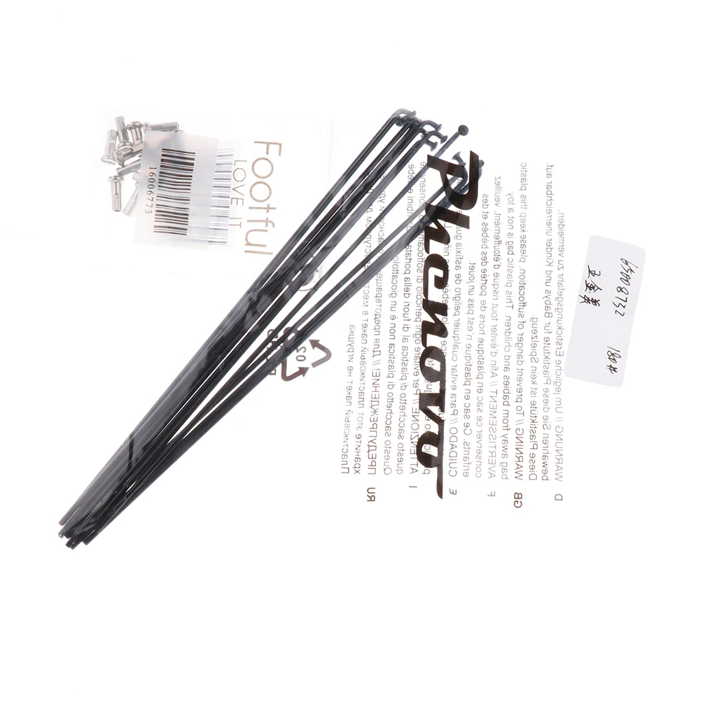 Bike Bicycle Spokes 177mm-273mm Mountain Bike Spokes with Nipples Black 177-273mm Bike Bicycle Spokes 177mm-273mm Mountain Bike Spokes with Nipples Black 177-273mm