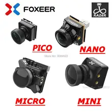 Foxeer mini câmera razer 4:3 fpv, mini/razer nano 1200tvl pal/ntsc comutável, câmera para fpv 16:9 fpv corrida de drone versão atualizada