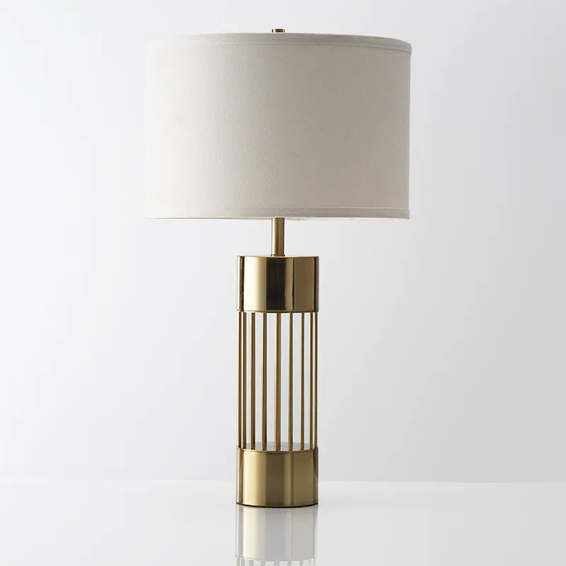Модные настольные лампы, медная лампа, нордическая Простая модель, настольная лампа, креативная теплая настольная прикроватная лампа для гостиной