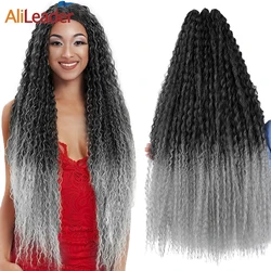28 Inch Fluffy Kinky Curly Synthetic Crochet Hair Soft Frizzy Crochet Braiding Hair Extensions For Black Women Fashion Gold Afro
