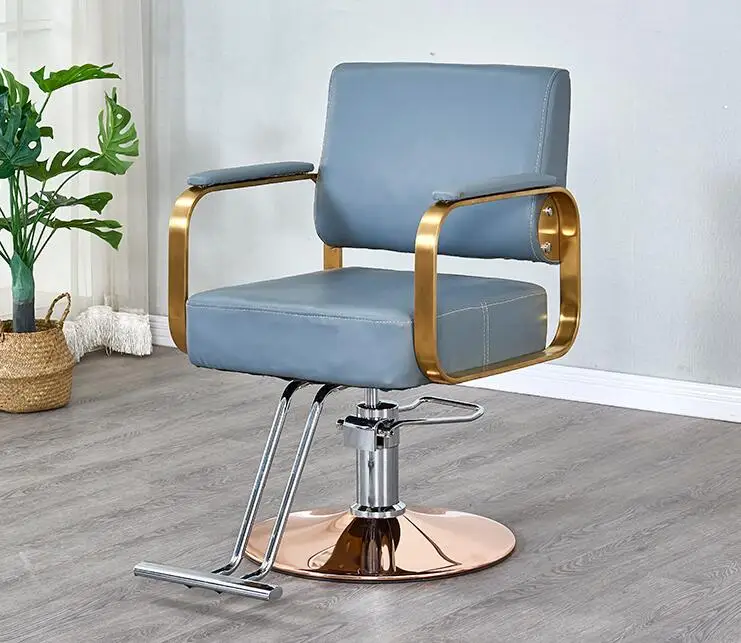 Barber shop chair, hair salon special hairdressing chair can be tilted up and down