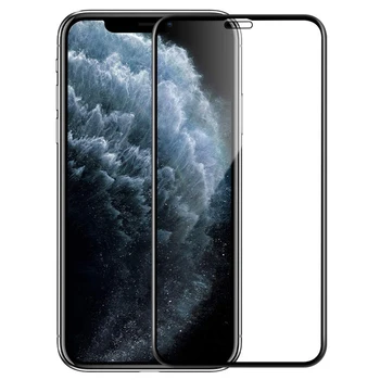 Перейти на Алиэкспресс и купить Полное покрытие из закаленного стекла для iPhone 11 Pro Max Защитная пленка для экрана Мягкий край для iPhone X XS Max XR 7 8 6 Plus