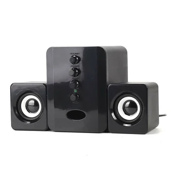 

USB 2.1 Computer Speaker Wired Stereo Mini Subwoofer Speakers For Desktop Laptop Notebook Multimedia Bass Horns