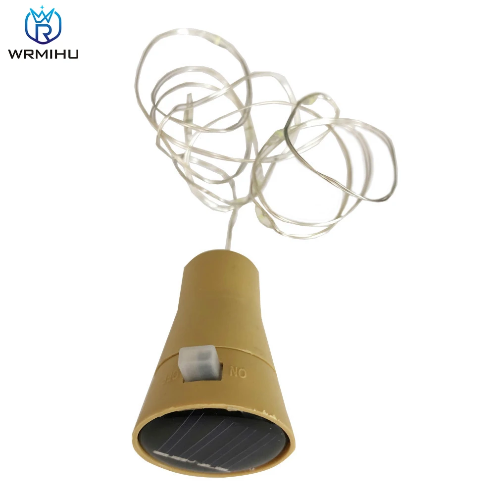 LED Solar Copper Wire Cork String Lights Outdoor Waterproof Wine Stopper Copper Wire Light Christmas Room Bar Decoration Lantern