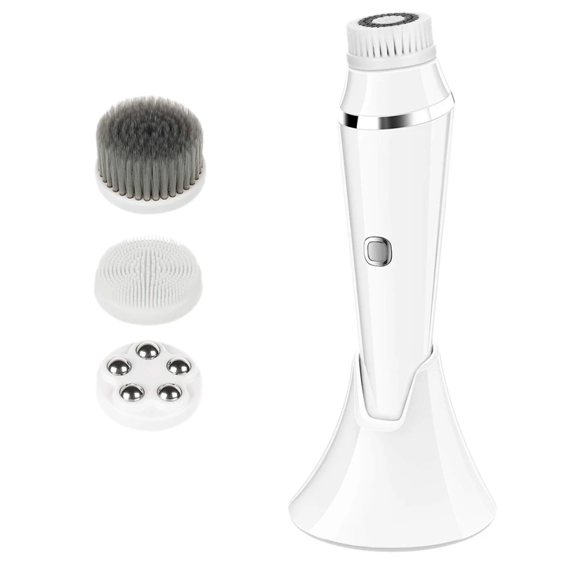

New Face Cleansing Tool Sonic Face Skin Cleaning Exfoliating Facial Brush Foregoing with Base Beauty Machine