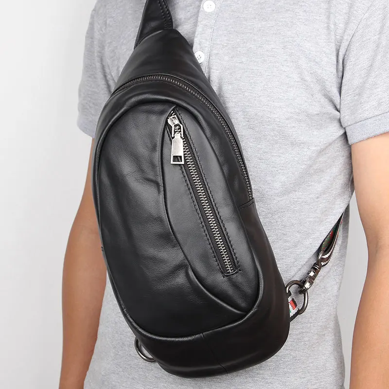 Go luck marca casual couro genuíno estilingue