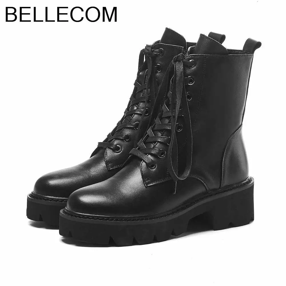 

BELLECOM Autumn Winter New Ladies'Round Chelsea ankle Boots for Boots women ladies shoes woman zapatos de mujer chaussures femme