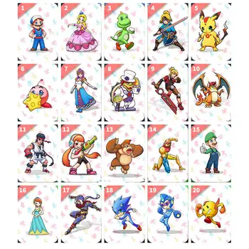 

Complete 20 Pieces Super Smash Brothers Super Smash Bros Amiibo NFC Cards