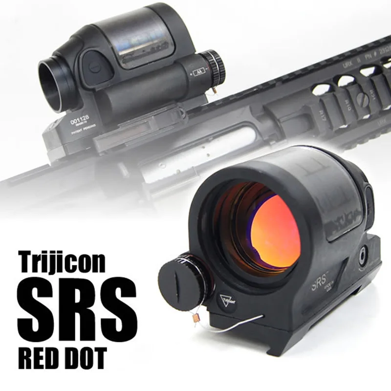 Tactical SRS 1x38 Solar Power Red Dot Sight Hunting Rifle Reflex Scope