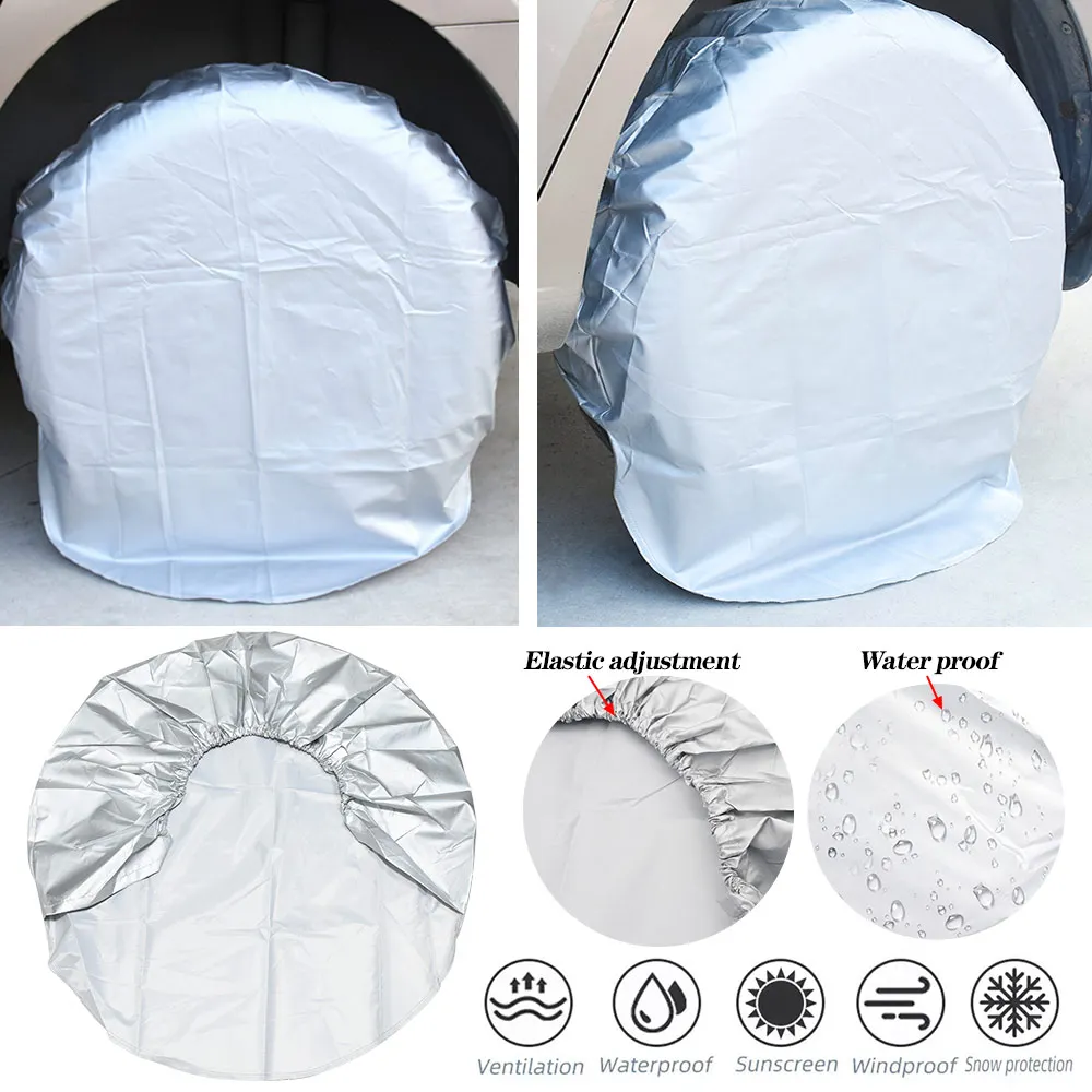 Band Cover, 4 Stks 27-29 Wiel Band Zilver Bescherming Cover voor Auto