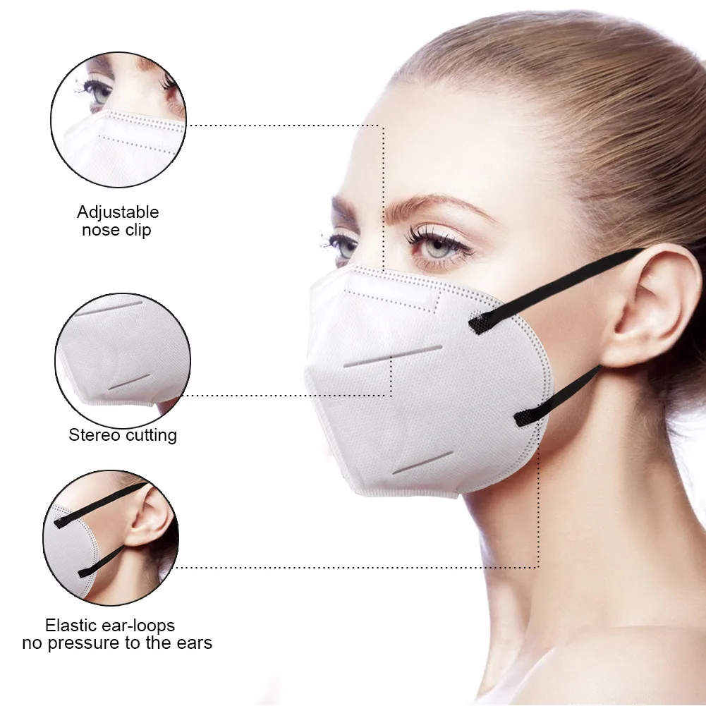 

2pcs Anti Dust Anti-static PM2.5 KN95 Activated Carbon Mask Anti Odor Smog Custom Cotton Anti Pollen Dust Mouth Face Mask