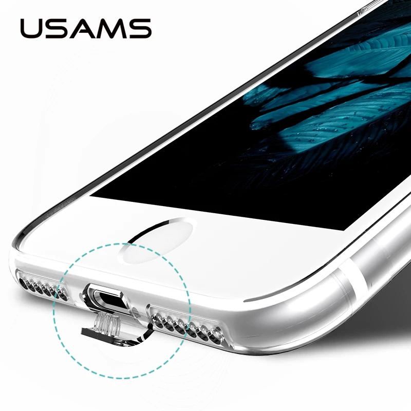 

USAMS Transparent Clear Case for iPhone 7 case Soft TPU Silicone Cover Ultra Thin Mobile Phone Case for iPhone7