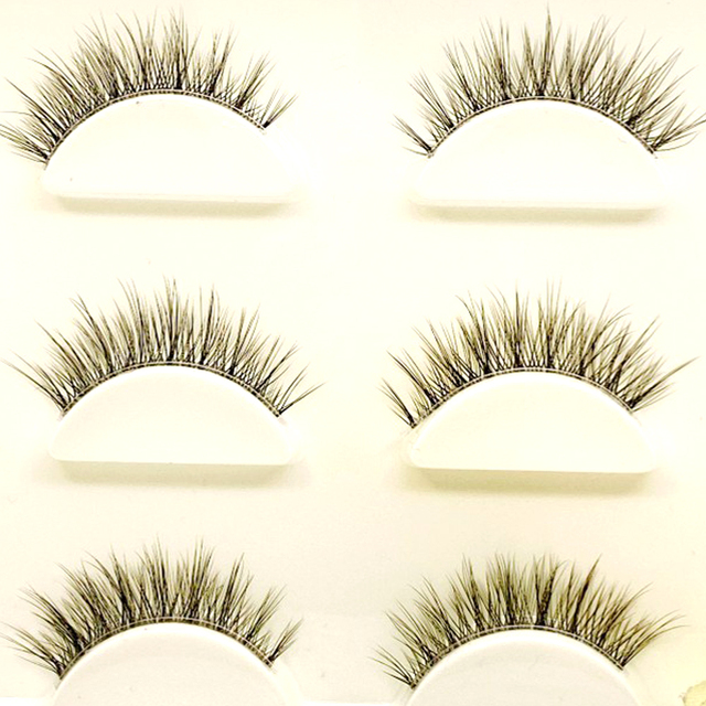 Wholesale Mink Eyelashes 3pair lashes invisible band mink lashes reusable false eyelashes Makeup in Bulk