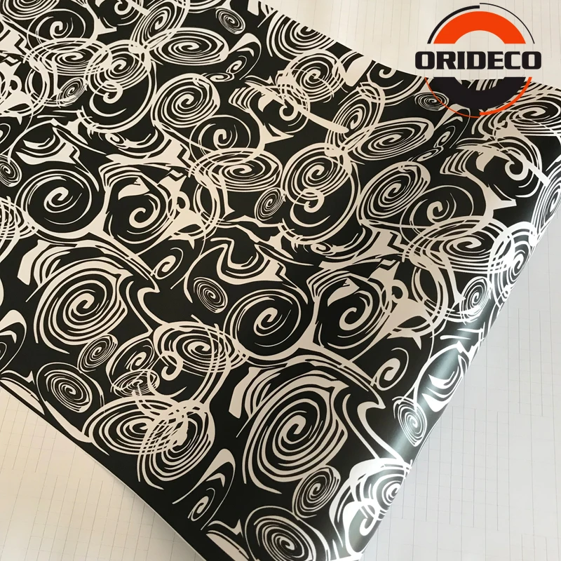 Annual ring black white camo vinyl car sticker 4