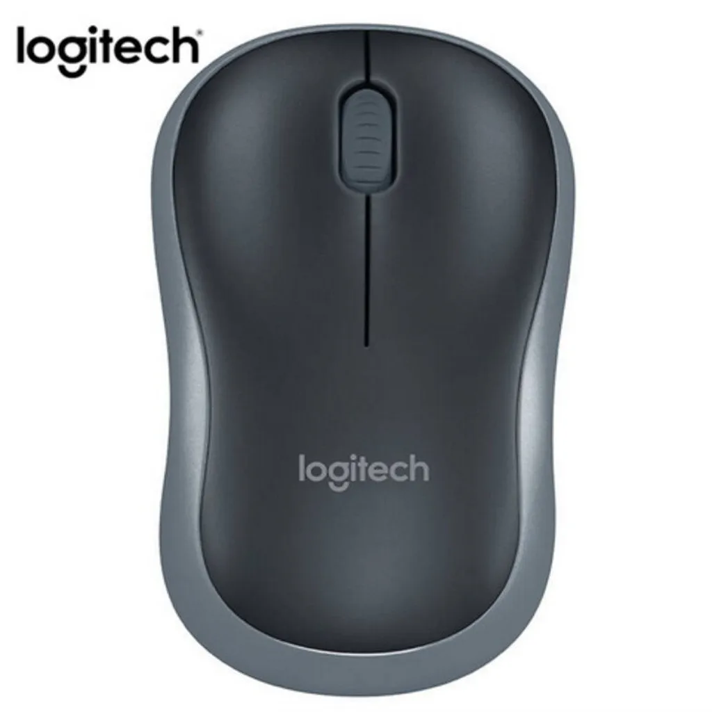 Logitech M186 2,4 Ghz беспроводная мышь s 1000 dpi оптическая мышь для компьютера 3 кнопки эргономичная мышь - Цвет: black