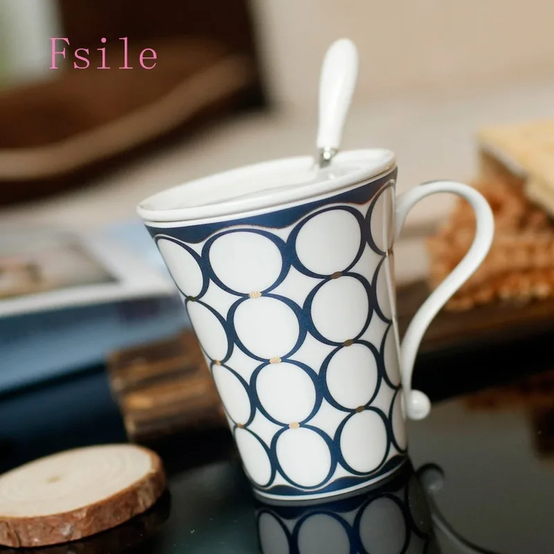 Creative Ceramic Cup Fashion Breakfast Cup Coffee Cup Household Flower Tea Cup Couple Milk Cup Student Business Gift Cup