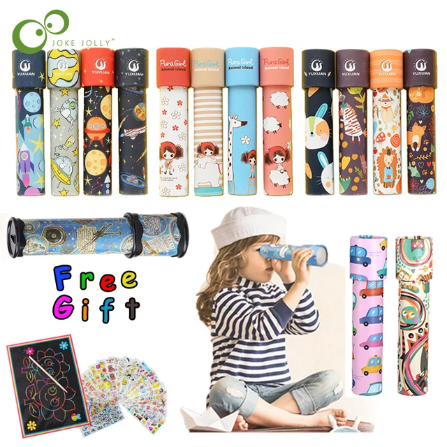 1Pcs Interactive Logical Rotating Kaleidoscope Magic Classic Educational Toys for Kids Imaginative Cartoon Children Gifts YJN 1