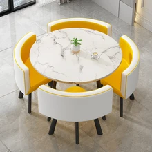 Ensemble de 4 chaises de salle à manger, meubles, minimaliste, moderne, réception, Table basse, salon, Table de cuisine