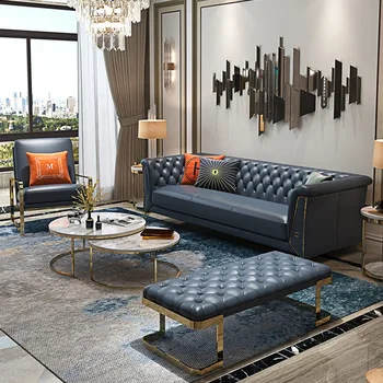 

Ins popular furniture design leather sofa set