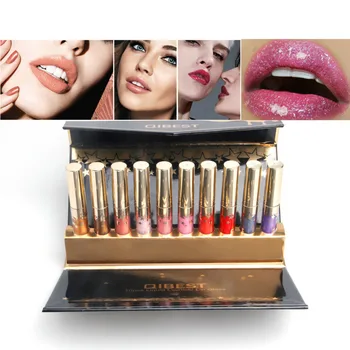 

10 Pcs/Set Lip Gloss Dumb Light Fog Velvet Liquid Lipstick Long Lasting Waterproof Red Nude Makeup Set