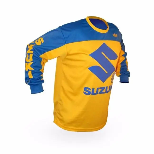 Free Shipping for Suzuki Motocross Jersey MX Enduro motocross Downhill Jersey Offroad motorcycle MX DH bmx Racing Riding Cycling - Цвет: Армейский зеленый