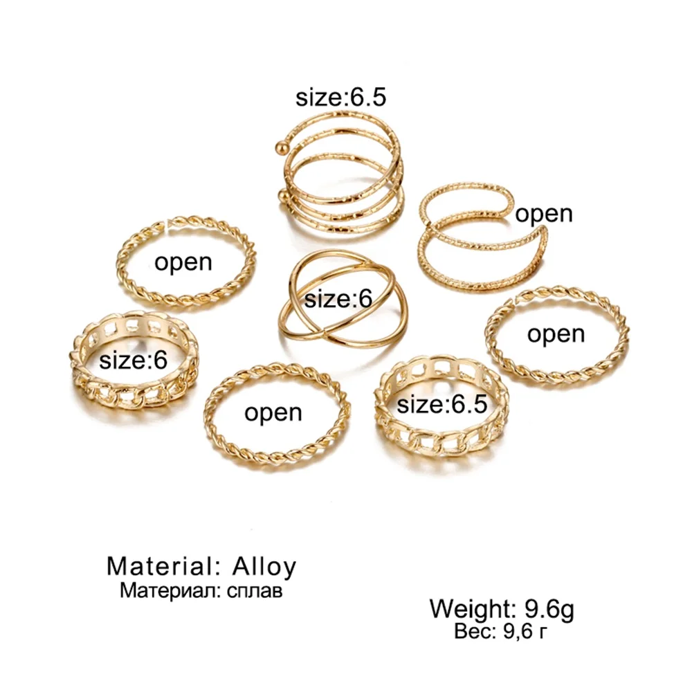 11 дизайн, винтажный набор колец из золотого и серебряного цветов для модных женщин, Круглый перстень, костяшки, женские модные свадебные ювелирные изделия, подарки