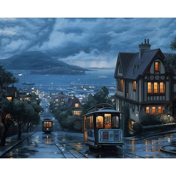 

GATYZTORY Frame DIY Painting By Numbers Picture By Numbers Landscape Wall Art Acrylic Paint For Home Decor Art