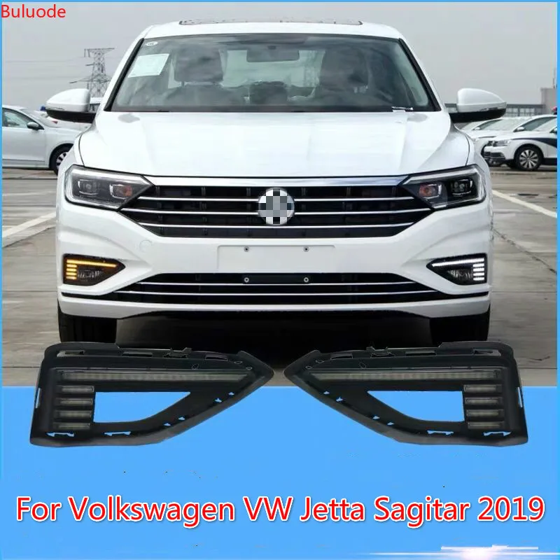 

CSCSNL 2PCS For VolkswagenVWJetta Sagitar 2019 Dynamic Yellow Turn Signal Relay 12V Car DRL Lamp LED Daytime Running Light