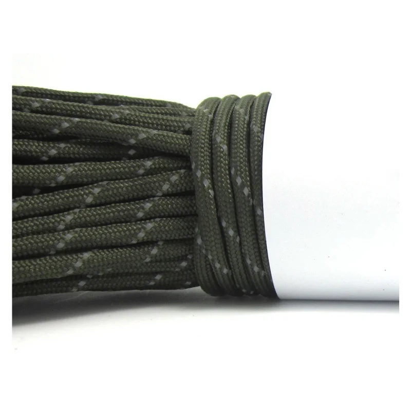 Парашютная кодовая веревка, серый зеленый камуфляж-7 нитей, 550 фунтов, 100 футов