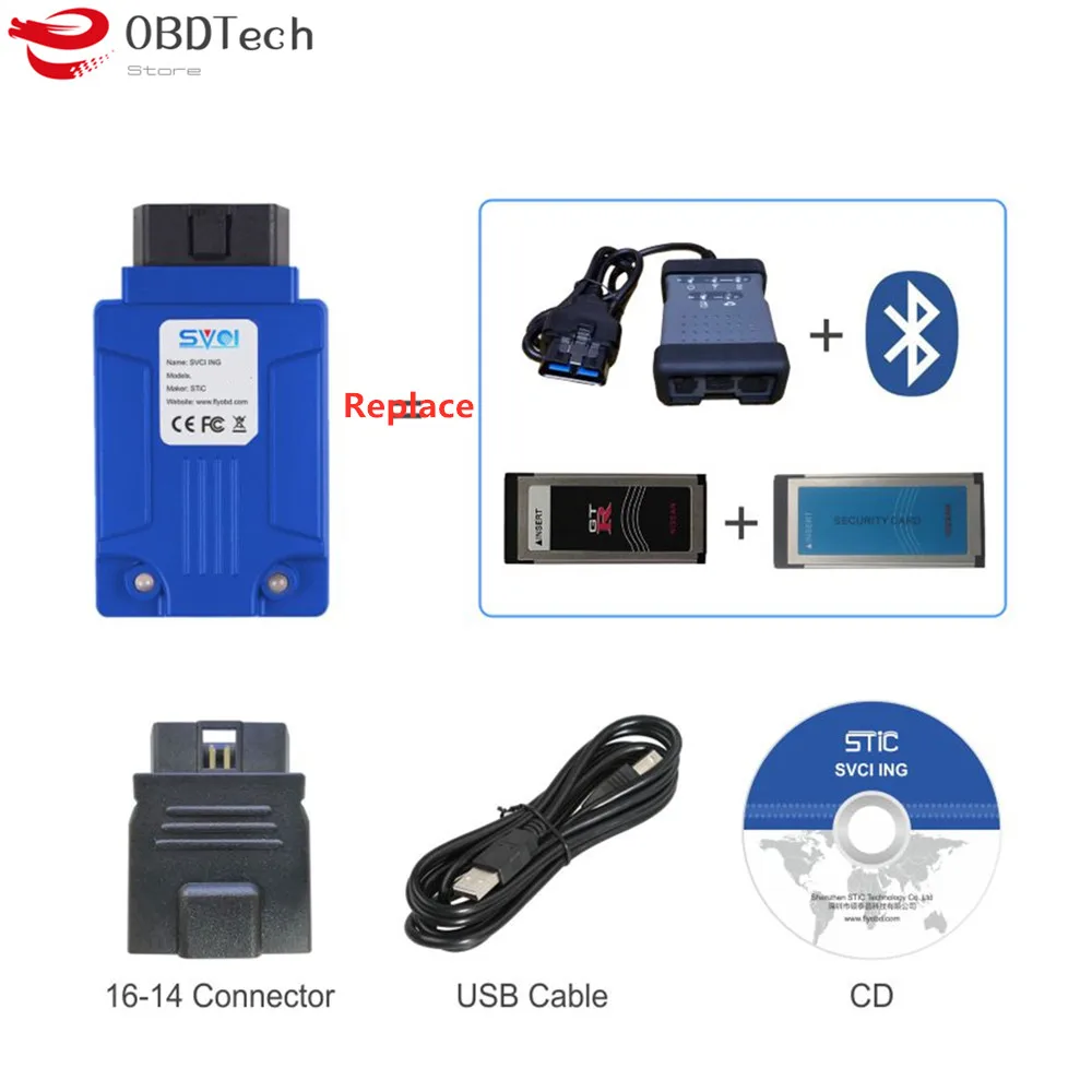 SVCI ING Professional Diagnostic Tool Support Infiniti/Nis san/GTR Programming Update Version of Nis san Consult-3 Plus |