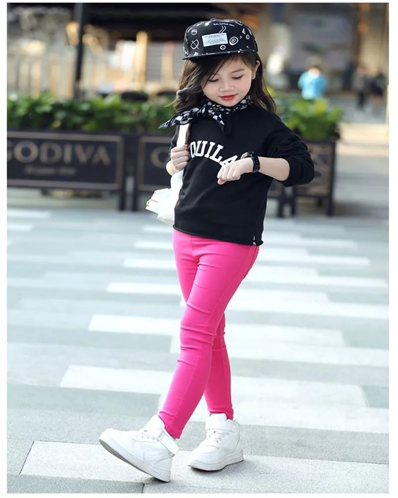 Spring Girls Leggings Pencil Pants Kids Trousers for 3-12 Year girls pants girls trousers kids pants