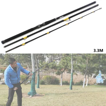 

3.3m Spinning Rod Carbon Lure Fishing Rod Pole Distance Throwing Rod for Sea Bass Vara De Pesca Lure Weight 150-400g